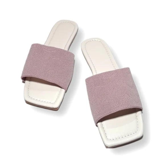 Sandals Women Shoes Slip-On Lightweight Casual Vacation Stretch Pink Shoes 7.5 - Picture 8 of 14